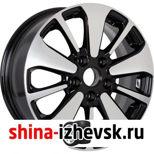 Колесный диск КиК Серия Реплика КС688 (ZV 16_Qashqai) 6.5xR16 5×114.3 ET40 DIA66.1 черный глянцевый с полированными элементами лицевой поверхности в Ижевске